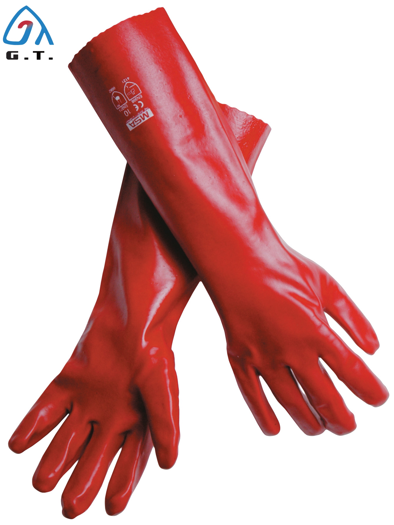 Red PVC Fully Coating Chemical Glove GT-GSP003